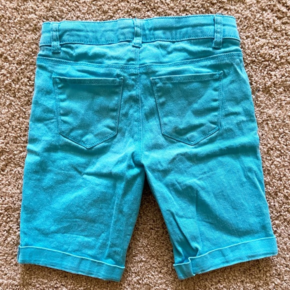 Girl’s Turquoise Arizona Jean Bermuda Shorts - Picture 2 of 2